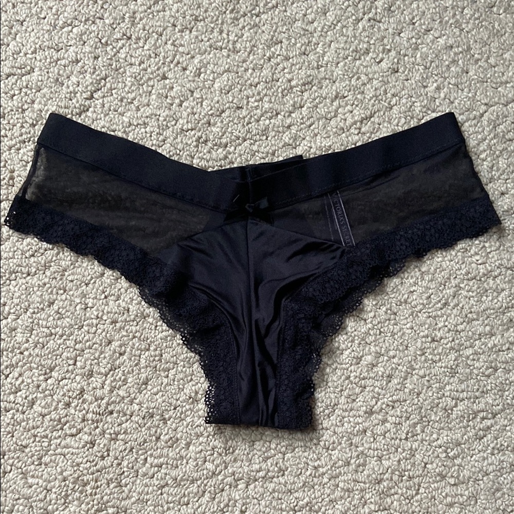 Victoria’s Secret Black Sheer Cheeky Panty